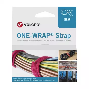 VELCRO One-Wrap 20x230mm 25-pack zwart brandvertragende kabelbinders VEL-OW64602