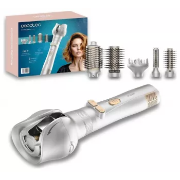 Cecotec CeramicCare 6in1 Gyro roterende heteluchtborstel, 1100 W, 6 opzetstukken