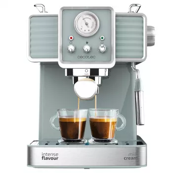 Cecotec Power Espresso 20 Tradizionale espressomachine, 20 bar, 850 W, 1,5 l, zwart/zilver