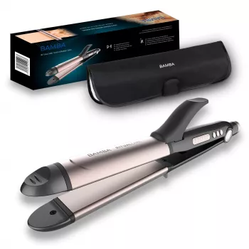 Cecotec Bamba RitualCare 1000 Ceramic 2in1 haartang en krultang, zwart/roségoud