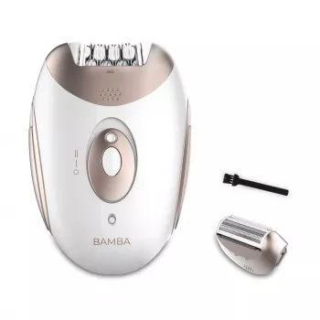 Cecotec Bamba SkinCare Depil-Action epilator met 32 pincetten, nat & droog, LED-licht, 2 snelheden, oplaadbaar, draadloos, inclusief 7 opzetstukken, reistas, zilver