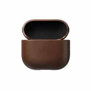NOMAD GOODS Modern Leather Case voor Apple AirPods 4 bruin