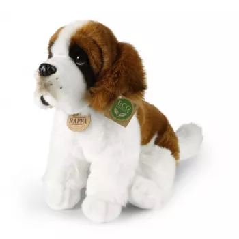 Rappa milieuvriendelijk Sint-Bernard hond pluchen speelgoed, zittend, 30 cm, bruin/wit/zwart