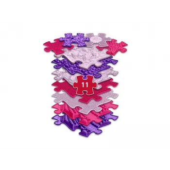 Muffik orthopedische sensorische mat set 11-in-1 roze 11 puzzelstukken sensorische mat MFK-063