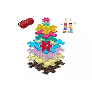 Muffik orthopedische sensorische mat set 13-in-1 tactisch puzzelspel MFK-070