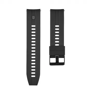 Tactical quick-release siliconenarmband 22mm zwart