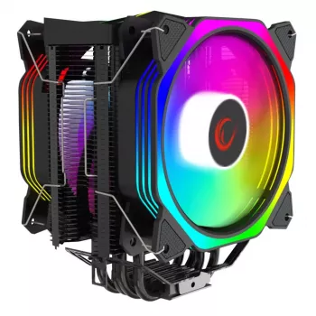 Rampage Octagon C60 CPU-luchtkoeler, dual tower, 2x120mm ARGB-ventilatoren, 1800RPM, LGA 1700/AM5