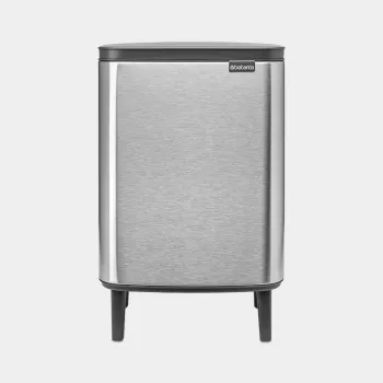 Brabantia BO afvalemmer HI 12 L mat staal vingerafdrukbestendig