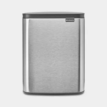 Brabantia BO afvalemmer 12 liter mat staal vingerafdrukbestendig