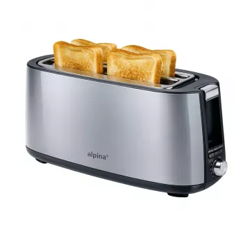 ALPINA 1400W 4-slot toaster zilver