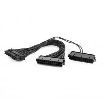 GEMBIRD CC-PSU24-01 24-pins ATX stroomverlengkabel, male naar female, 30 cm, zwart