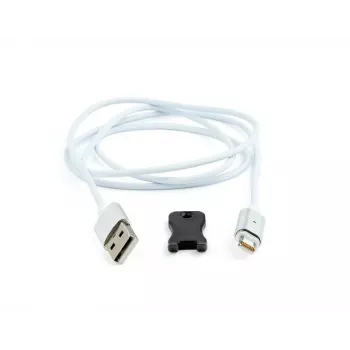Gembird magnetische Apple Lightning USB-kabel 1 m zilver