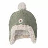 Lodger dubbellaagse winter fleece muts Elm Sage Green 1-2 jaar