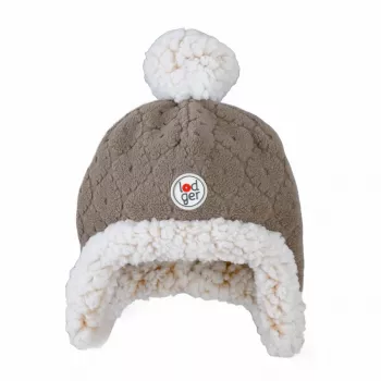 Lodger dubbellaagse winter fleece muts bruin Buffalo 1-2 jaar