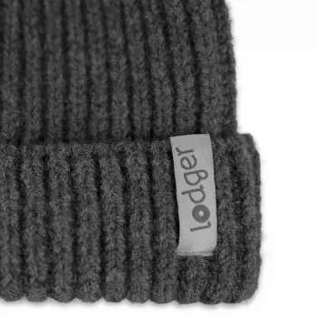 Lodger babymuts van 100% merinowol Graphite Pigeon 3-6 maanden