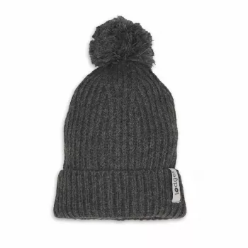 Lodger babymuts van 100% merinowol Graphite Pigeon 6-12 mnd