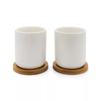 Bredemeijer Duet 1x2 theemokset 200ml met bamboe onderzetters 142013