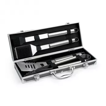 Leopold Vienna 4-delige BBQ-gereedschapset in Aluminiumkoffer LV311000