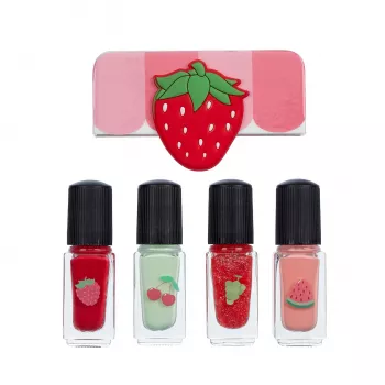 Souza! Kinder Nagellakset - 4 fruitige, waterbasis peel-off nagellakken, geschenkdoos