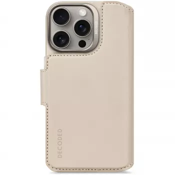Decoded Leren Afneembare Wallet Case voor iPhone 16 Pro met MagSafe (Clay)