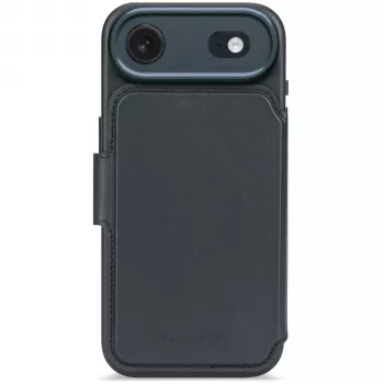 Decoded Leather Detachable Wallet voor iPhone 17 Air - Navy Shadow