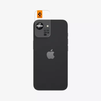 Spigen Optik Pro Glas.tR EZ Fit camerabeschermer 2-pack voor iPhone 16E/17E zwart