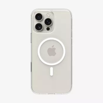 Spigen Thin Fit T Mag MagSafe iPhone 16 Pro Max transparant/wit