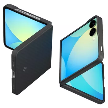 Spigen AirSkin Aramid Hoesje voor Samsung Galaxy Z Flip 7, zwart