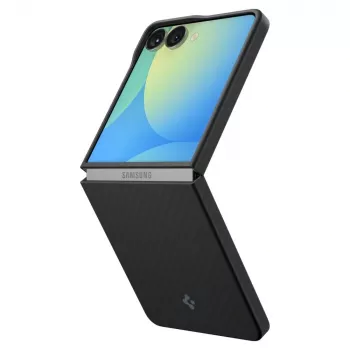 Spigen AirSkin Aramid Hoesje voor Samsung Galaxy Z Flip 7, zwart