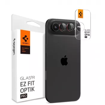 Spigen Optik Pro L-Series Glas.tR EZ Fit Camerabeschermer 2-pack voor iPhone Air, zwart/rood, AGL09864