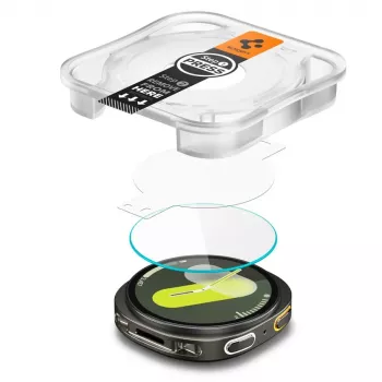 Spigen GLAS.tR EZ Fit displaybeschermingsglas voor Samsung Galaxy Watch 8 / Watch 9 (40 mm), 2 stuks (AGL09874)