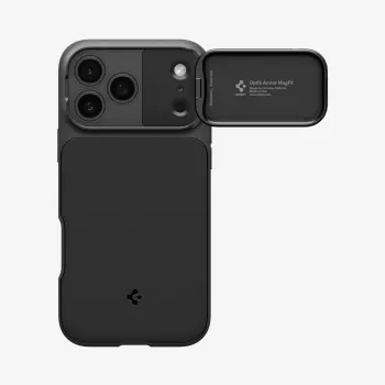 Spigen Optik Armor Mag MagSafe iPhone 17 Pro zwart