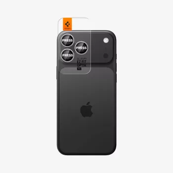 Spigen Optik Pro Glas.tR EZ Fit camera bescherming 2-pack voor iPhone 14 Pro / Max, 15 Pro / Max, 16 Pro / Max, 17 Pro / Max - zilver