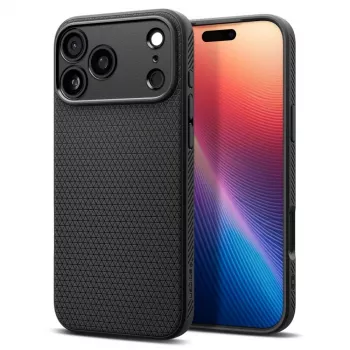 Spigen Liquid Air iPhone 17 Pro hoes mat zwart