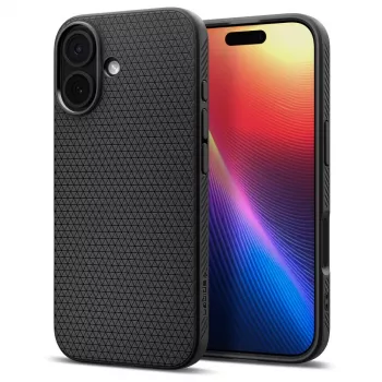 Spigen Liquid Air Hoesje voor iPhone 17, mat zwart