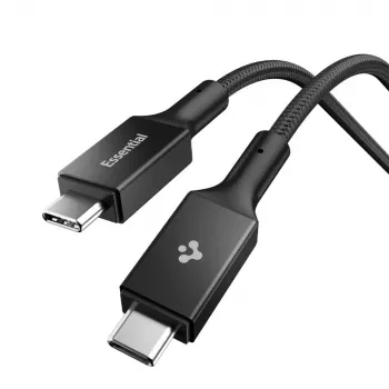 SPIGEN EB10015CC Essential USB-C naar USB-C kabel 100W 150cm Zwart