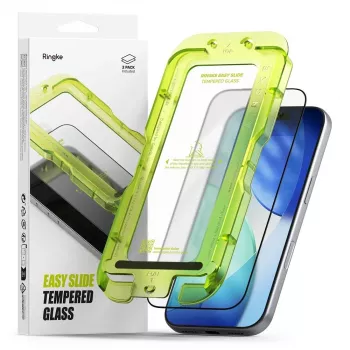 Ringke Easy Slide 2-pack gehard glas screenprotector voor iPhone 17 Pro - zwart