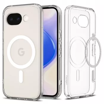 Spigen Ultra Hybrid MagFit hoesje voor Google Pixel 10a, MagSafe-compatibel, Clear White (ACS11276)