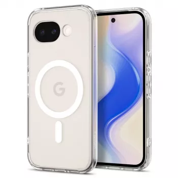 Spigen Ultra Hybrid MagFit hoesje voor Google Pixel 10a, MagSafe-compatibel, Clear White (ACS11276)