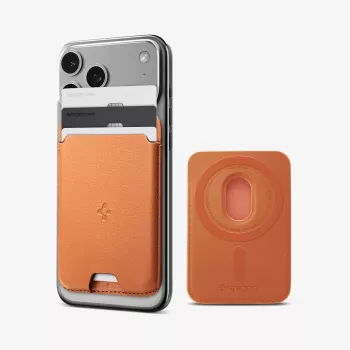 Spigen Valentinus MagSafe universele magnetische kaarthouder metallic oranje