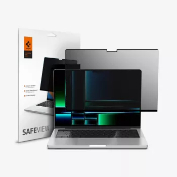 Spigen Safe View Privacy Schermfilter voor MacBook Pro 14 inch (2021-2026)