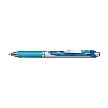 Pentel EnerGel Xm retractable gelpen - lichtblauwe inkt - 0.35 mm naaldpunt - blauwe behuizing - rubberen grip