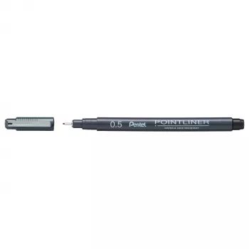 Pentel Pointliner fineliner zwart 0,5 mm