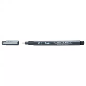 Pentel Pointliner fineliner zwart 0,8 mm