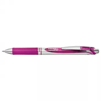 Pentel Energel BL77 intrekbare gelpen - magenta inkt - 0,7 mm - middelgrote punt - zilveren accenten