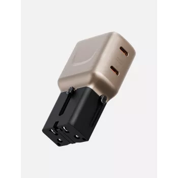 ENERGEA TravelGoAdapter 45 2xUSB-C 45W wandlader goud-zwart