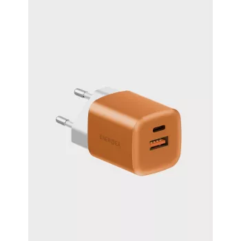 ENERGEA Ampcharge GaN35 USB-C/USB-A PD/PPS/QC3.0 35W wandlader oranje