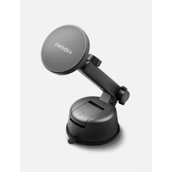 ENERGEA MagdriveKit 15W autohouder – magnetisch draadloos oplaadstation voor voorruit, dashboard, ventilatie – zwart