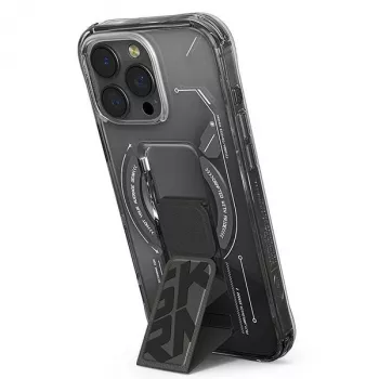 SKINARMA Helio iPhone 16 Pro 6.3 inch Magnetic Charging + Grip Stand hoesje zwart