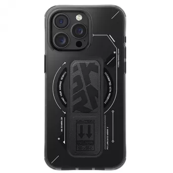 SKINARMA Helio iPhone 16 Pro 6.3 inch Magnetic Charging + Grip Stand hoesje zwart